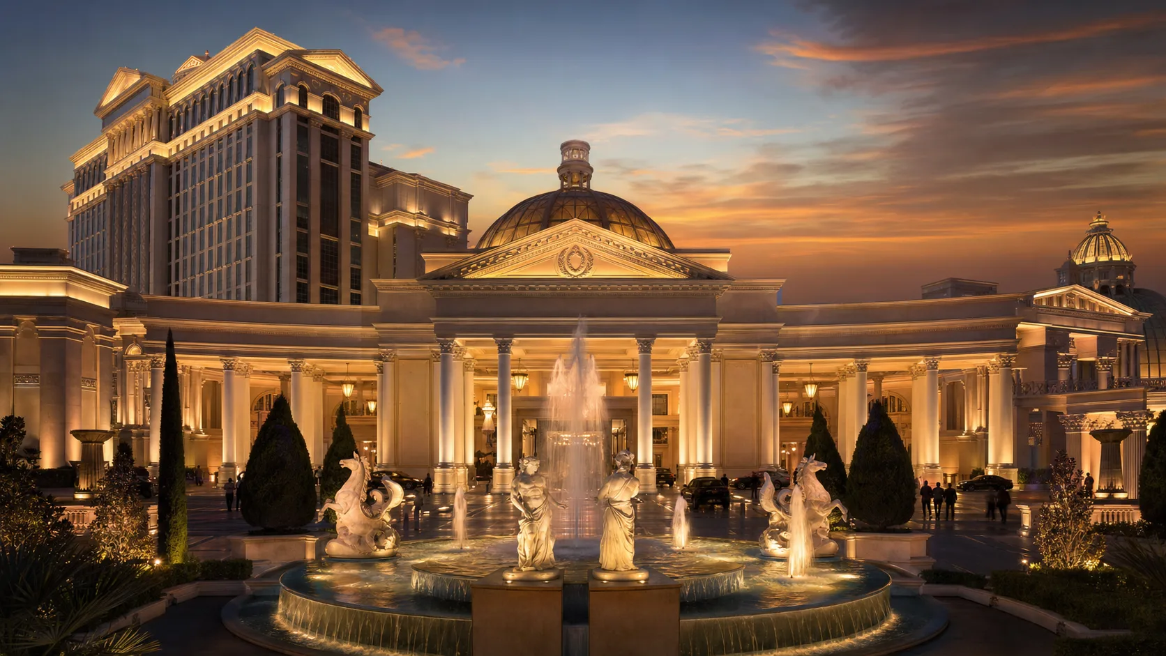 Roman-inspired Las Vegas casino resort representing Caesars Entertainment's second-quarter 2026 results