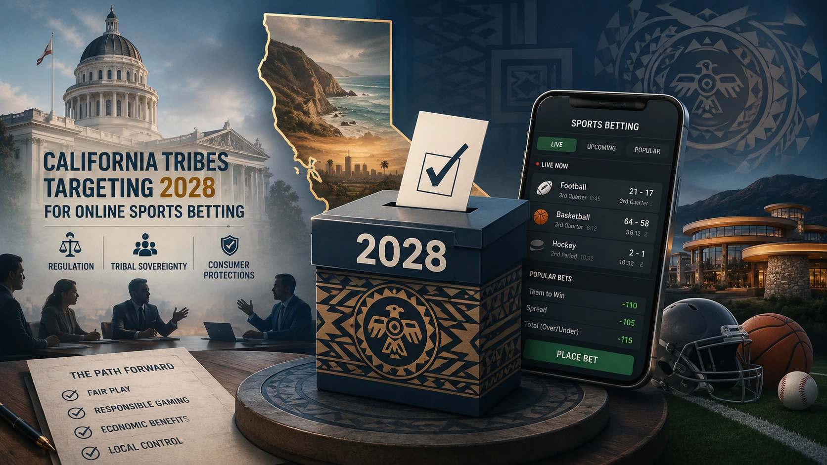 California tribes targeting a 2028 online sports betting ballot vote