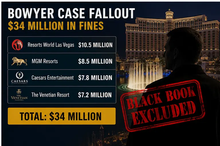 Bowyer case fallout showing 34 million dollars in Nevada casino fines
