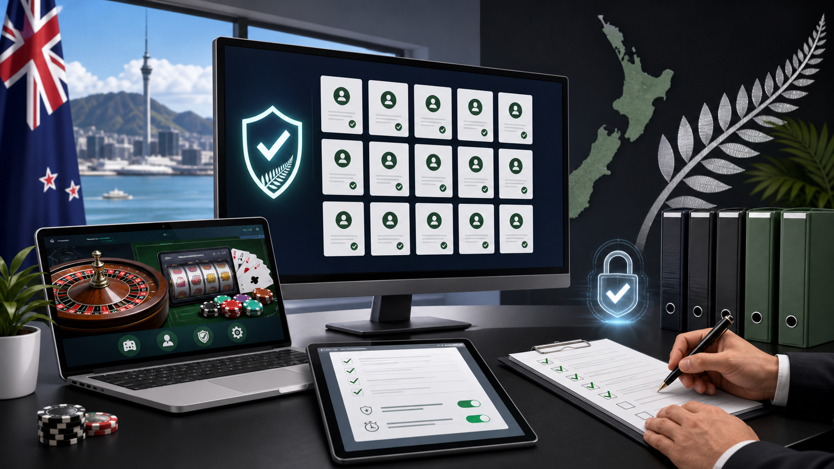 Regulatory review of online casino licence applications in New Zealand with digital forms