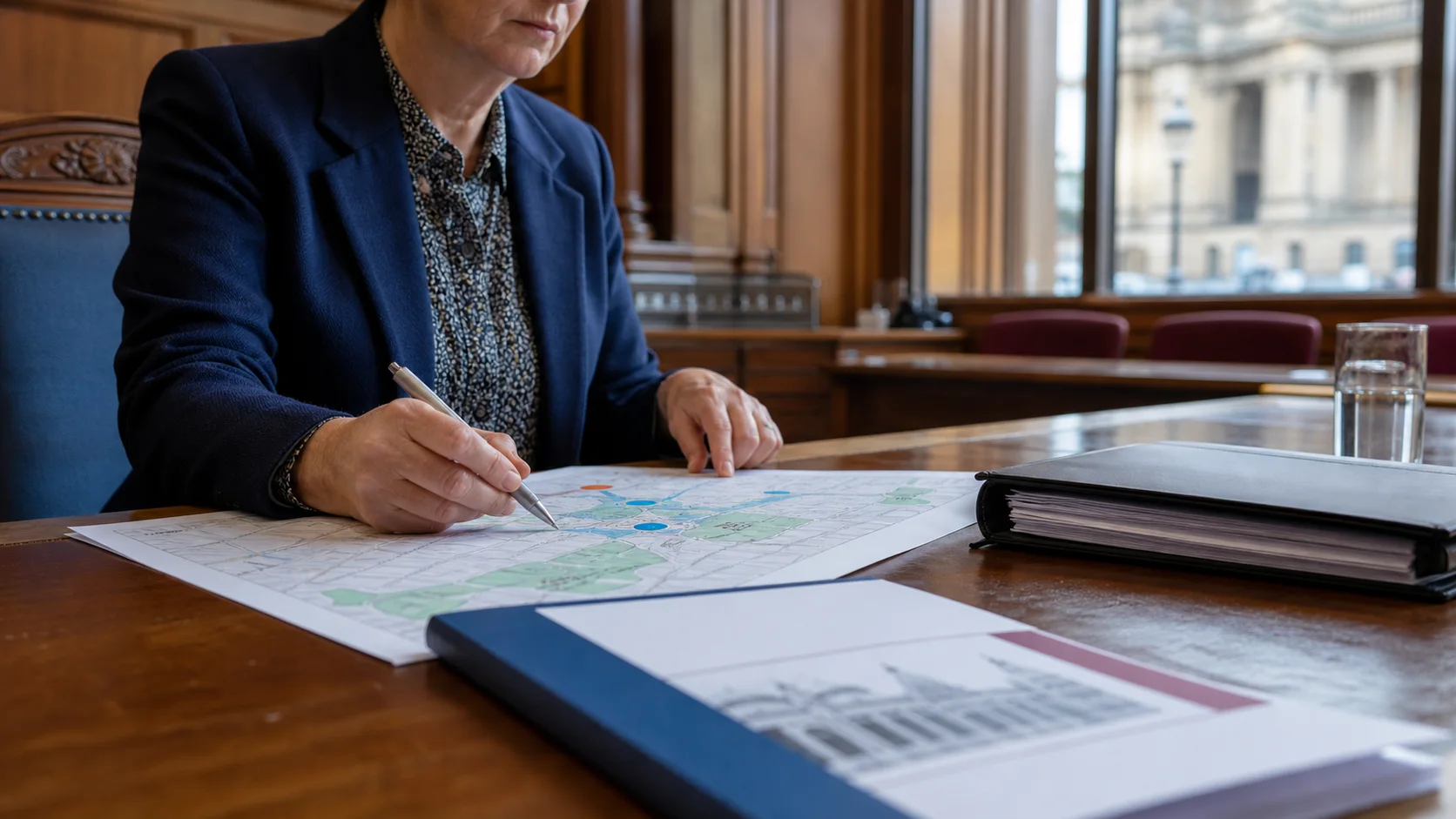 Local authority officer reviewing a premises risk map for Preston's new gambling licensing policy