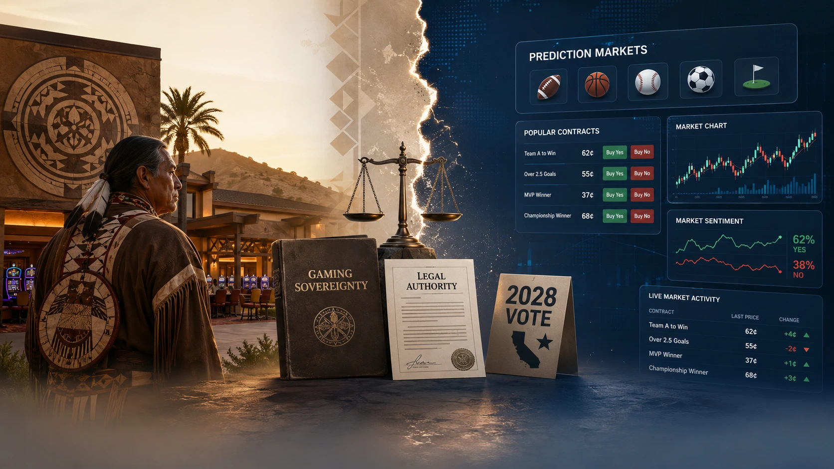 Tribal gaming sovereignty facing prediction markets before a 2028 vote