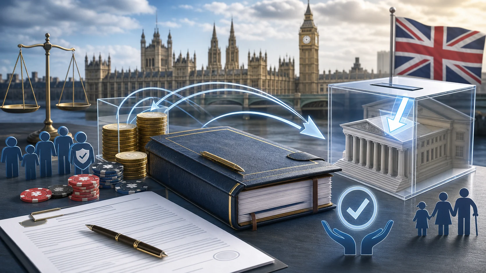 UK gambling regulatory settlement money flowing toward a state fund and public finance system