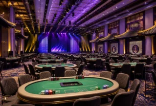 Conceptual international poker tournament hall illustrating APT Incheon 2026 at Paradise City