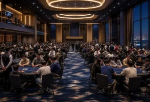 Illustrative view of a large international poker festival inside an integrated resort in Incheon