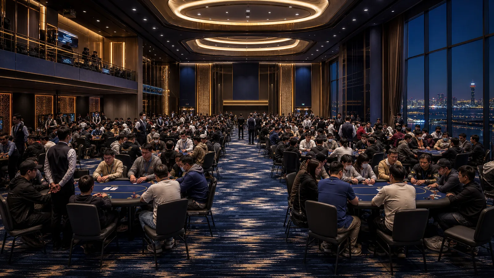 Illustrative view of a large international poker festival inside an integrated resort in Incheon