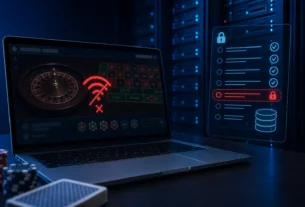 Online casino game interrupted by a connection loss with a recorded round identifier