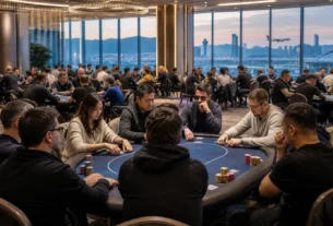 Conceptual international poker tournament at an integrated resort near Incheon airport