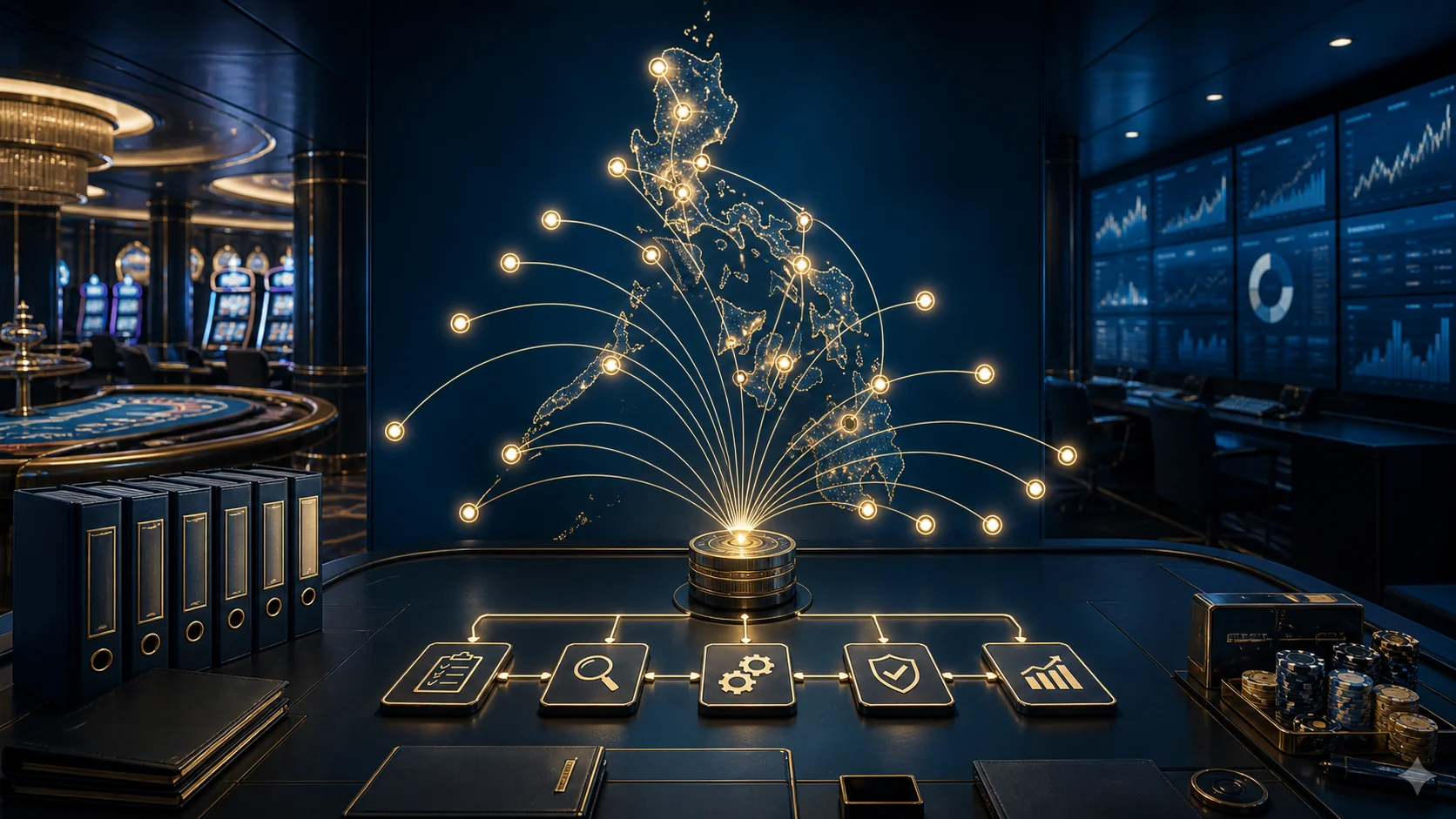 AI-generated operational control network connecting Casino Filipino sites across the Philippines