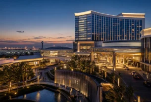 Conceptual Incheon integrated resort illustrating higher casino sales and visitor numbers at Paradise City